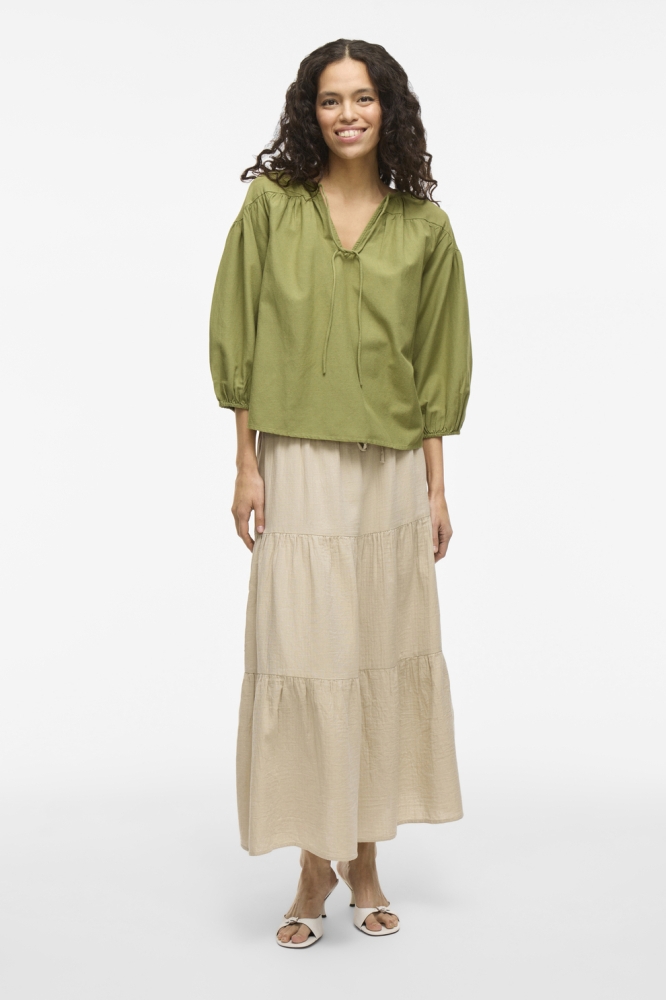 VIPRISILLA V-NECK 3/4 TOP 14104795 SAGE